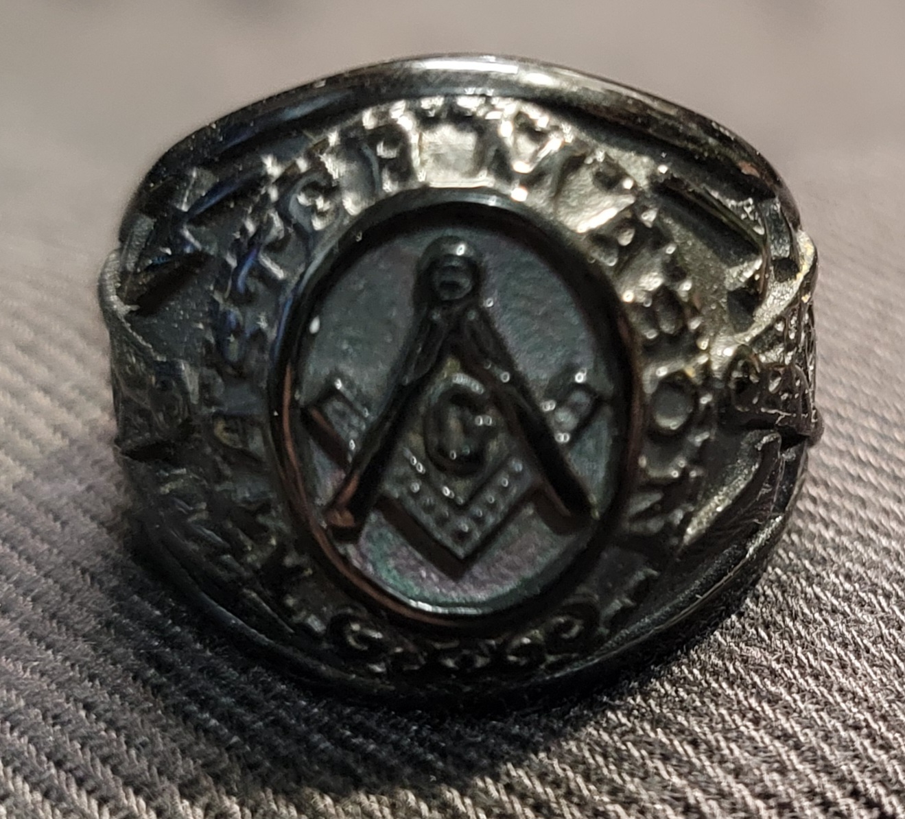 Black Masonic Ring (image for) Black Masonic Ring